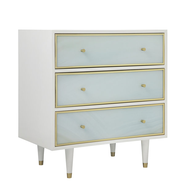 Modern History Home Seaglass Bedside 3 Drawer Bachelor's Chest Wayfair